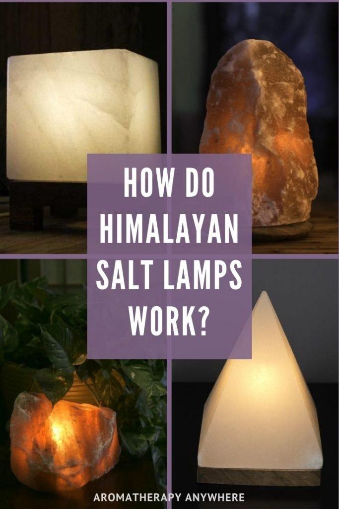 collage of Himalayan salt lamps