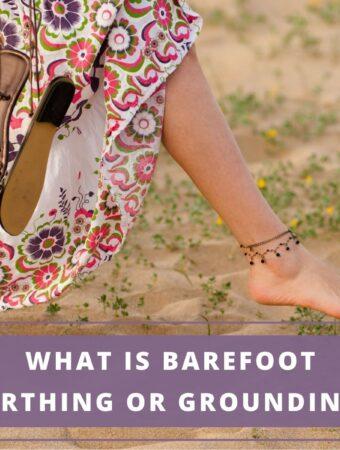 woman walking outdoors barefoot