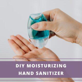 person squeezing sanitizer on hand