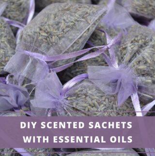 sachets with dried lavender buds