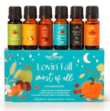 set of 6 fall scented diffuser blends