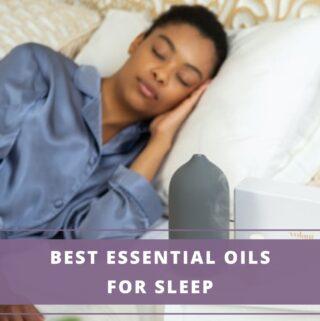 lady sleeping with diffuser at bed side