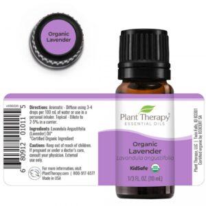 essential oil bottle with label