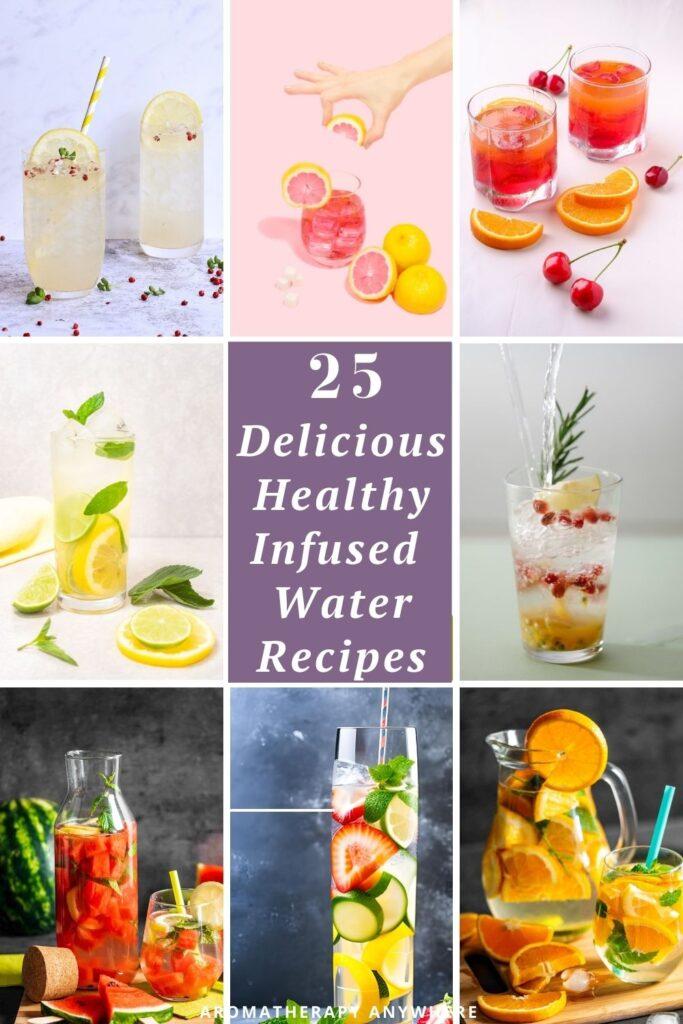 collage of infused water images