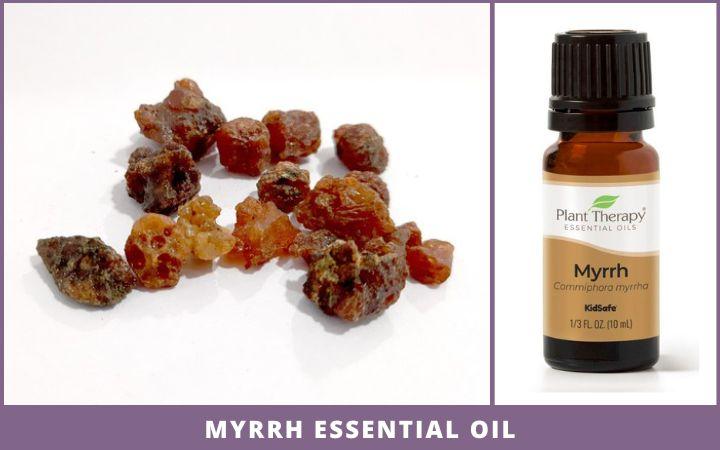 myrrh gum + essential oil bottle