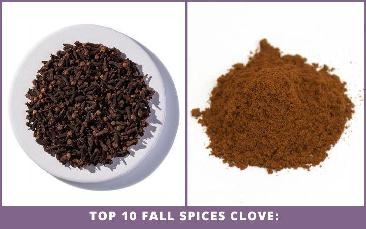 whole and powdered clove - top 10 fall spices for health and flavor