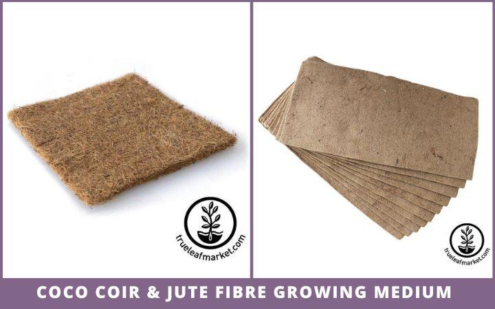 microgreen growing mats made of coconut coir and jute fiber