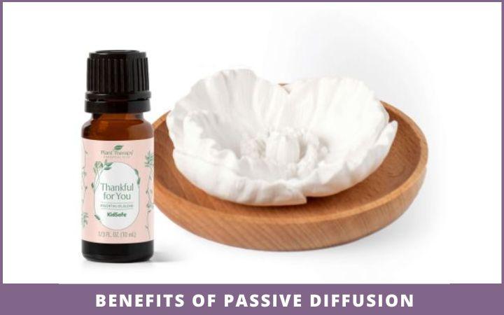 Poppy passive diffuser with essential oil bottle
