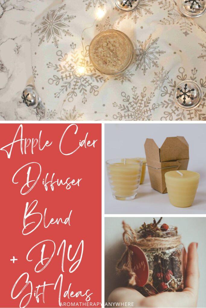 sugar scrub, candles, and potpourri - DIY gift ideas using apple cider diffuser blend