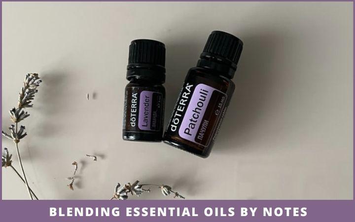 lavender and patchouli essential oil bottles