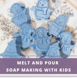 blue penguin shaped kids soap