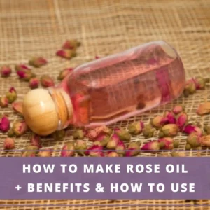 bottle of rose oil