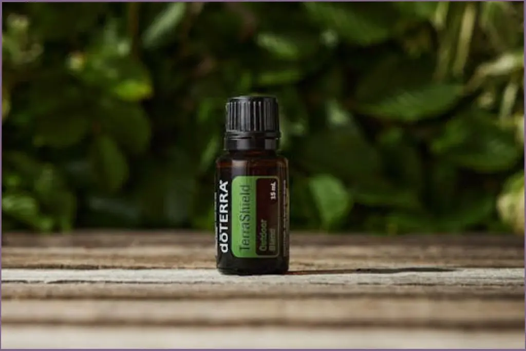bottle of TerraShield essential oil for bug bites doTerra