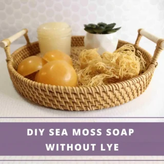 wicker basket with sea moss and sea moss soap - how to make sea moss soap without lye