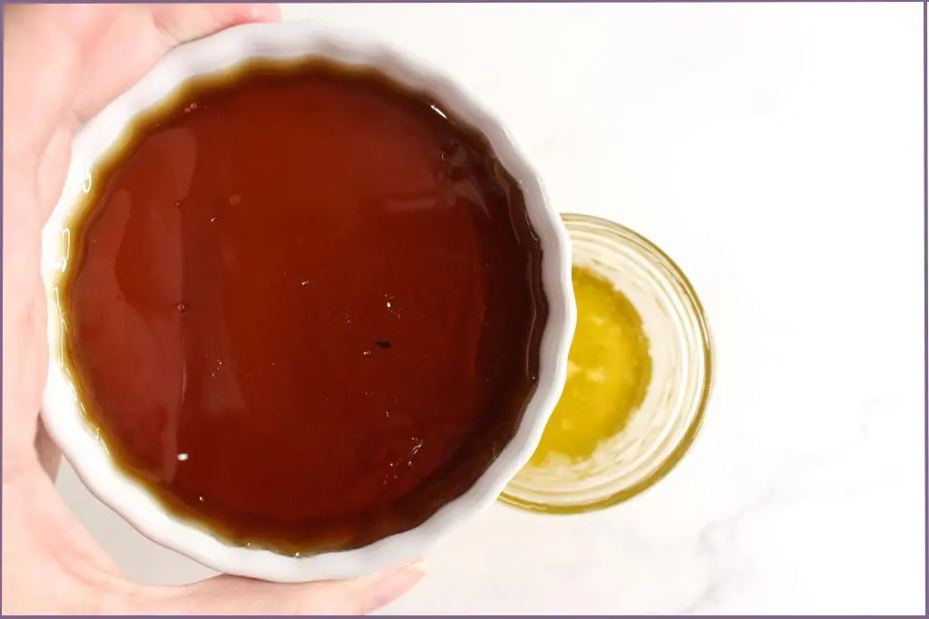 honey in a white bowl to use in homemade face wash