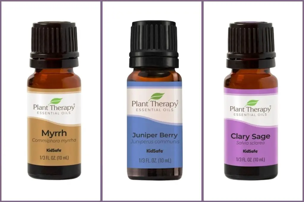 Empowering essential oils for Enhancing Intuition & Insight - myrrh, juniper berry, clary sage