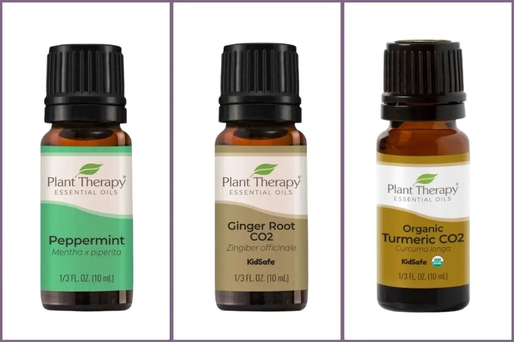 Empowering essential oils for Pain Relief & Inflammation - peppermint, ginger, turmeric