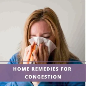 lady with tissue to her nose- home remedies for congestion