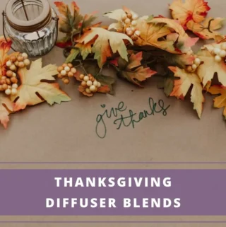 autumn leaves as table decor with 'give thanks' written in the front