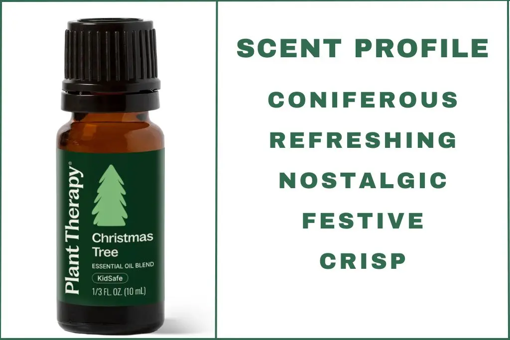 bottle of Plant Therapy Christmas tree blend