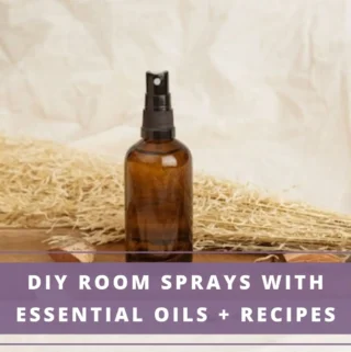 brown glass bottle with homemade room spray