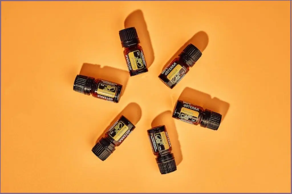 6 bottles of kumquat essential oils arranged in a circle - do essential oils expire