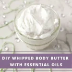 glass jar with homemade whipped body butter