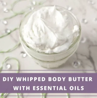 glass jar with homemade whipped body butter