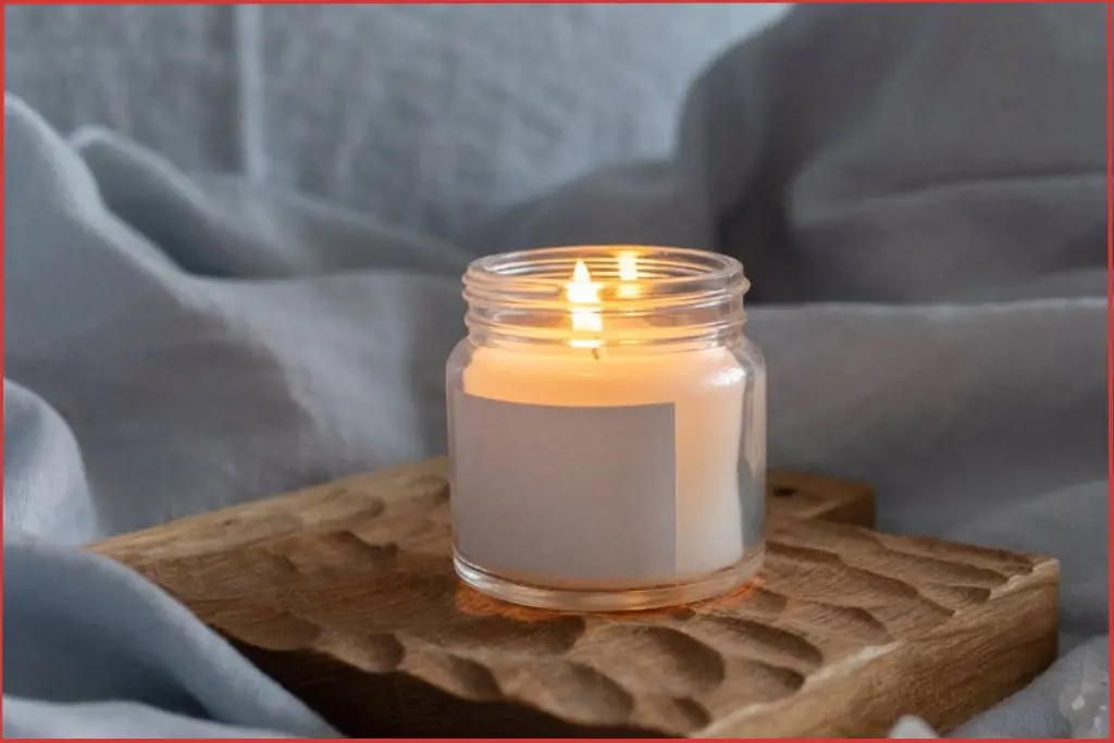 glass bottle with candle