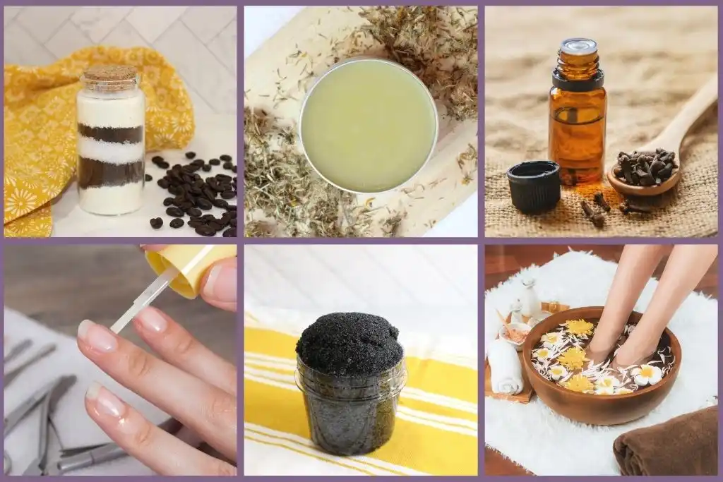 Ways to use clove essential oil in personal care - in bath salts, foot soak, cuticle care, and salve