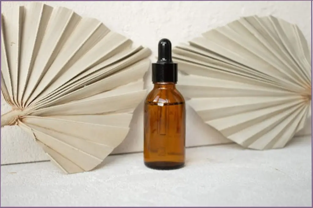 bottle of cooling essential oil