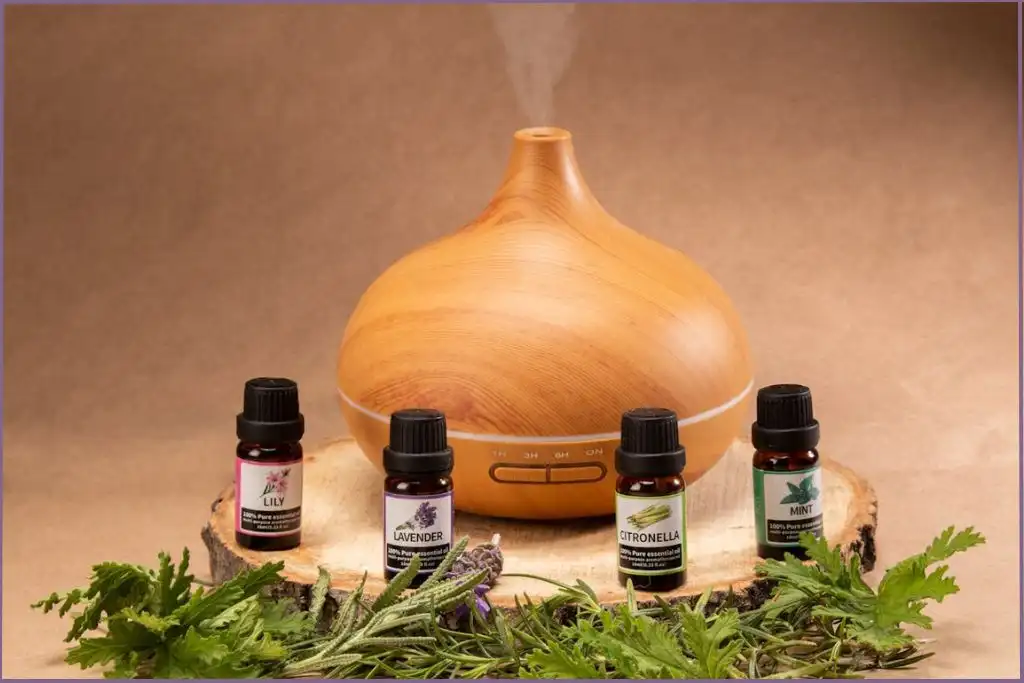 4 essential oil bottles and a diffuser - what you need to get started with aromatherapy