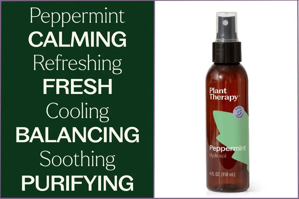 Bottle of Plant Therapy peppermint hydrosol