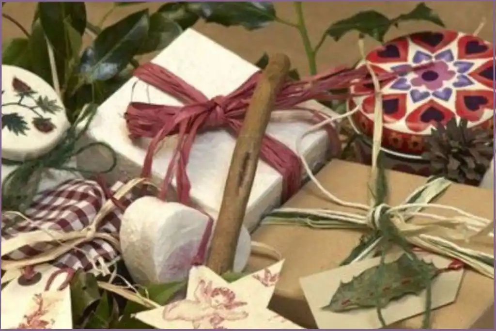 gift basket with assorted wrapped aromatherapy gifts
