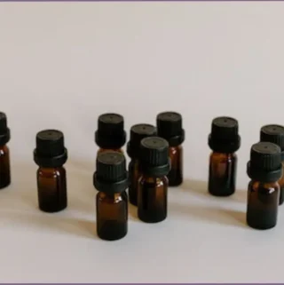 Essential oils in small dark glass bottles - essential oil myths busted