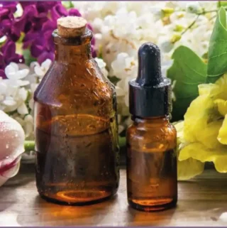 carrier oil and essential oil bottle to understand the differences between essential oils vs carrier oils