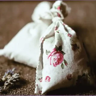 2 fabric pouches as Natural closet fresheners with essential oils