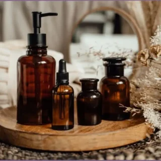 Spray and pump bottles with ideas of how to use essential oils without a diffuser