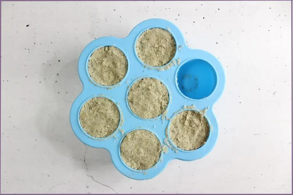 Homemade lavender eucalyptus shower steamers in silicone mold