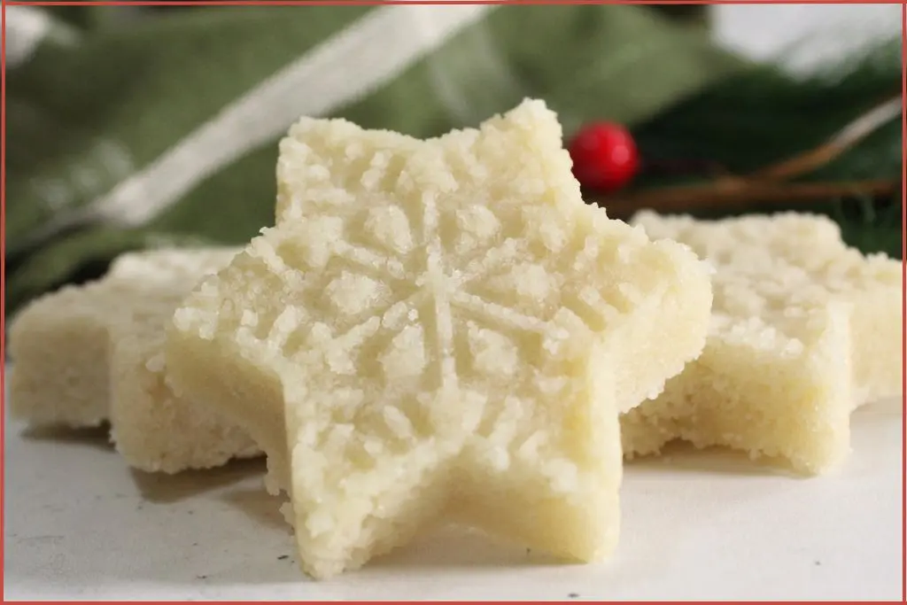 Close-up of snowflake soap-style sugar scrub bars, winter skincare craft with tips for creating perfect bars.